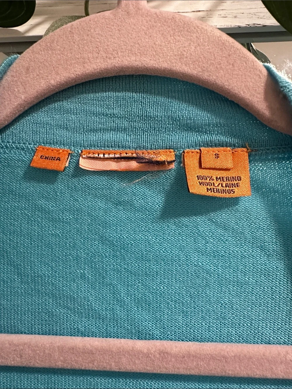 Tory Burch Turquoise Blue Button-Front Merino Wool Cardigan